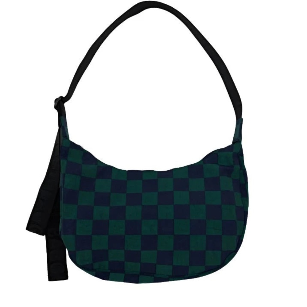 BAGGU Medium Checkered Crescent bag